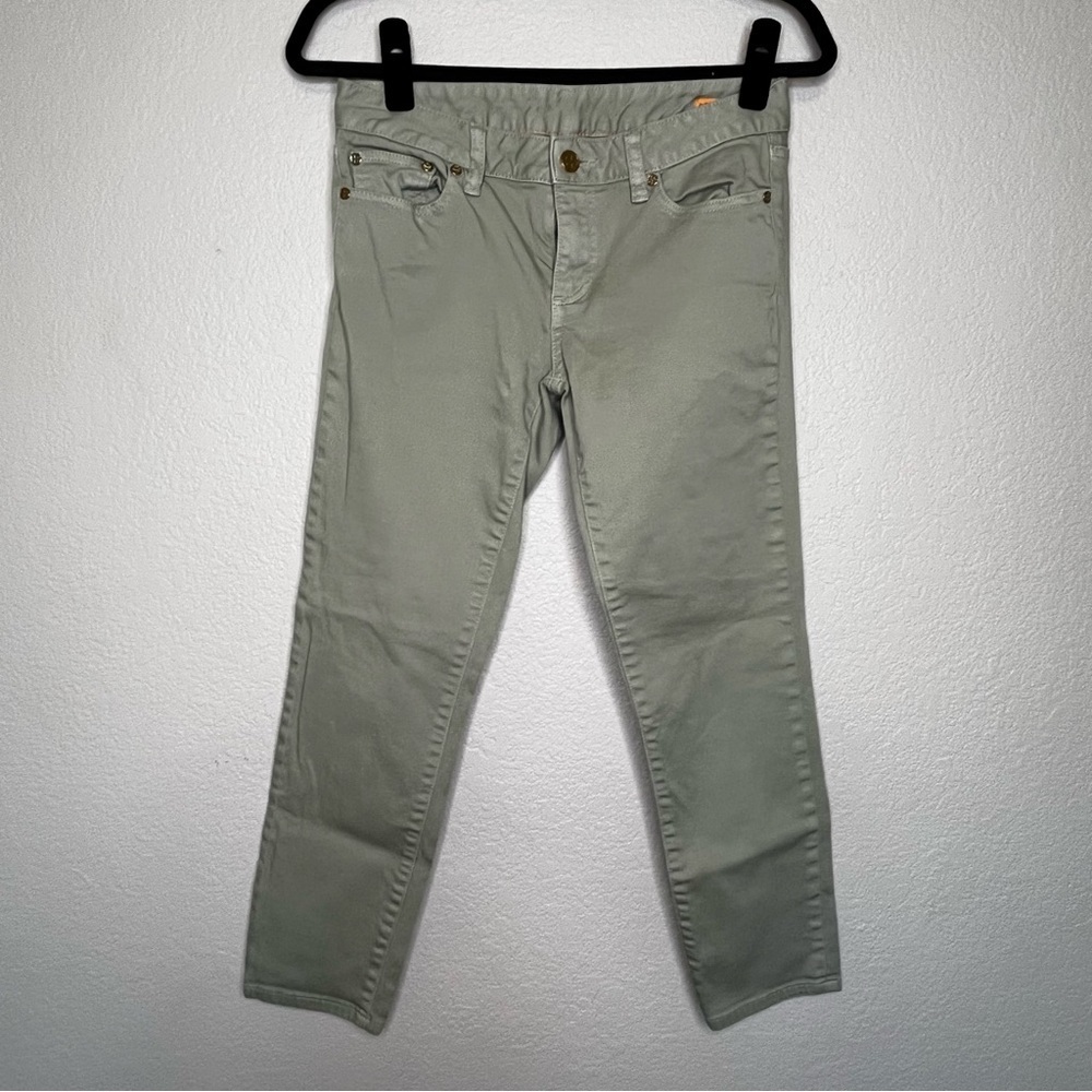 Tory Burch Alexa Cropped Skinny Jeans in Green Size 26 - Picture 2 of 16